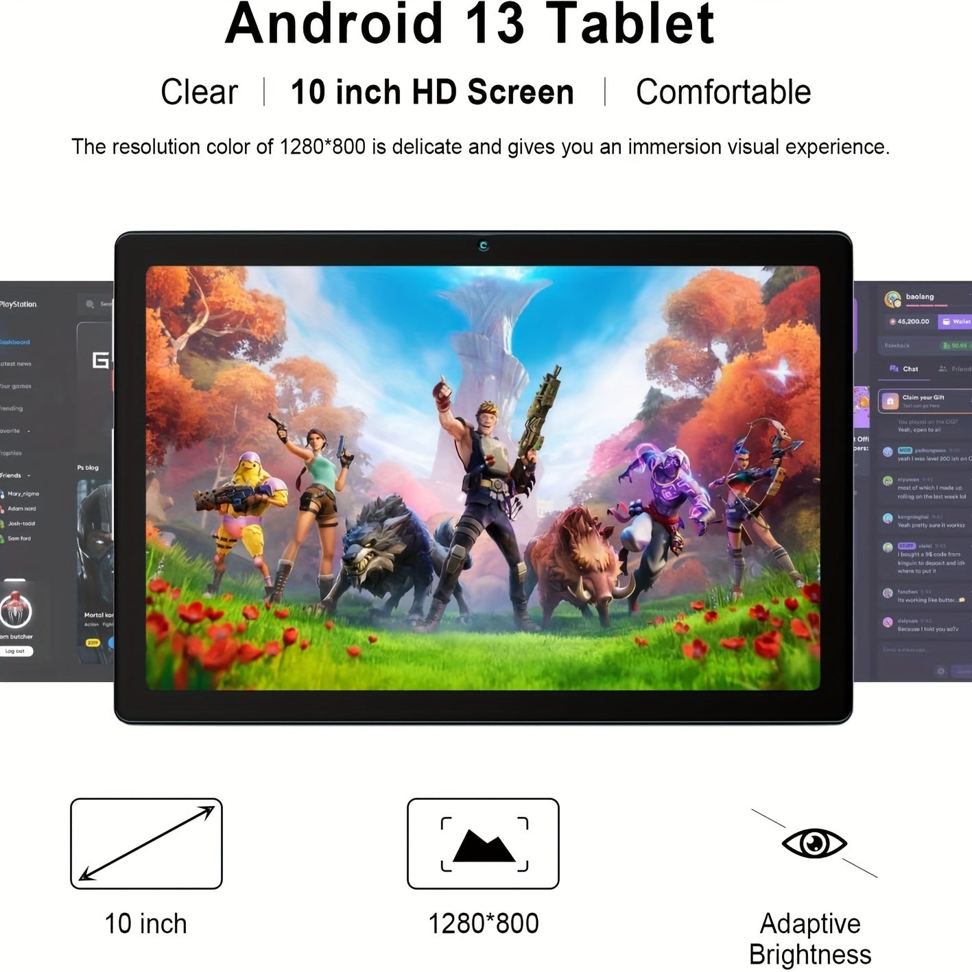 10 Inch Android 13 , Quad Core Tablet