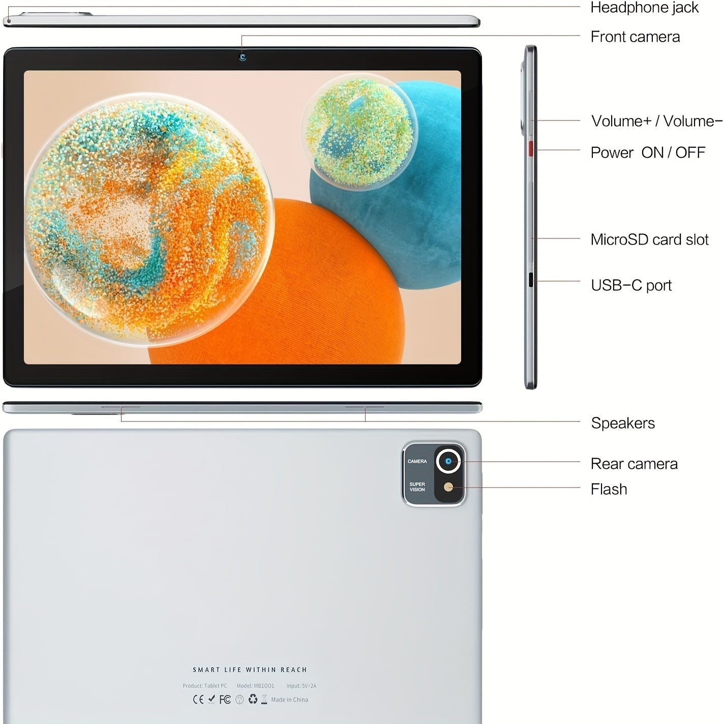 10 Inch Android 13 , Quad Core Tablet