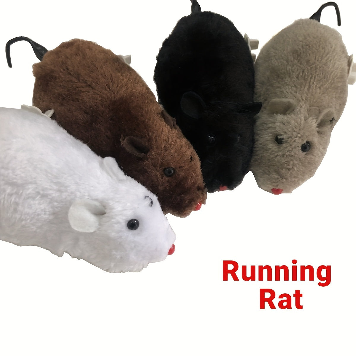 1pc Wind Up Plush Mouse Toy For Indoor Cats