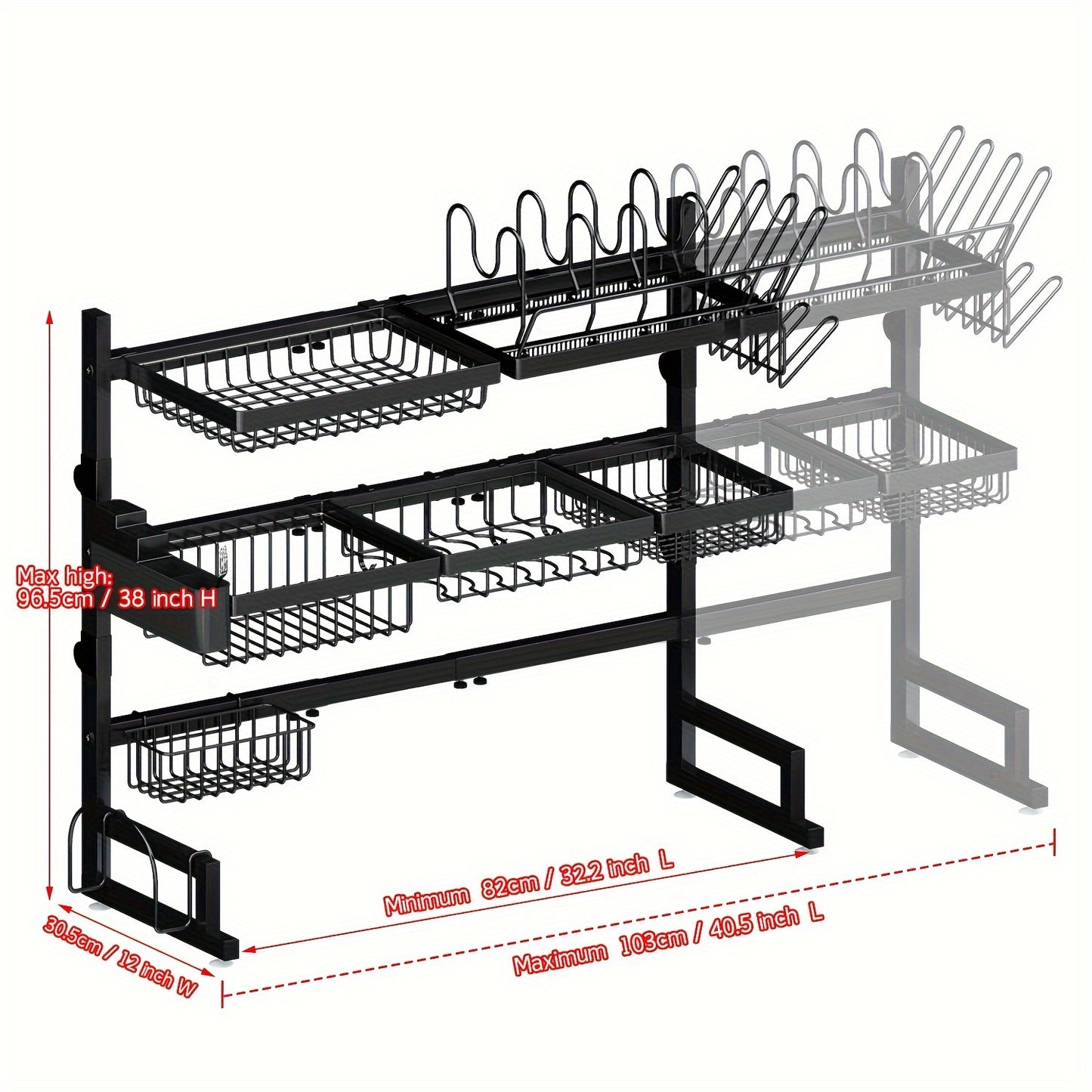 1pc, Kitchen Over The Sink Drain Rack