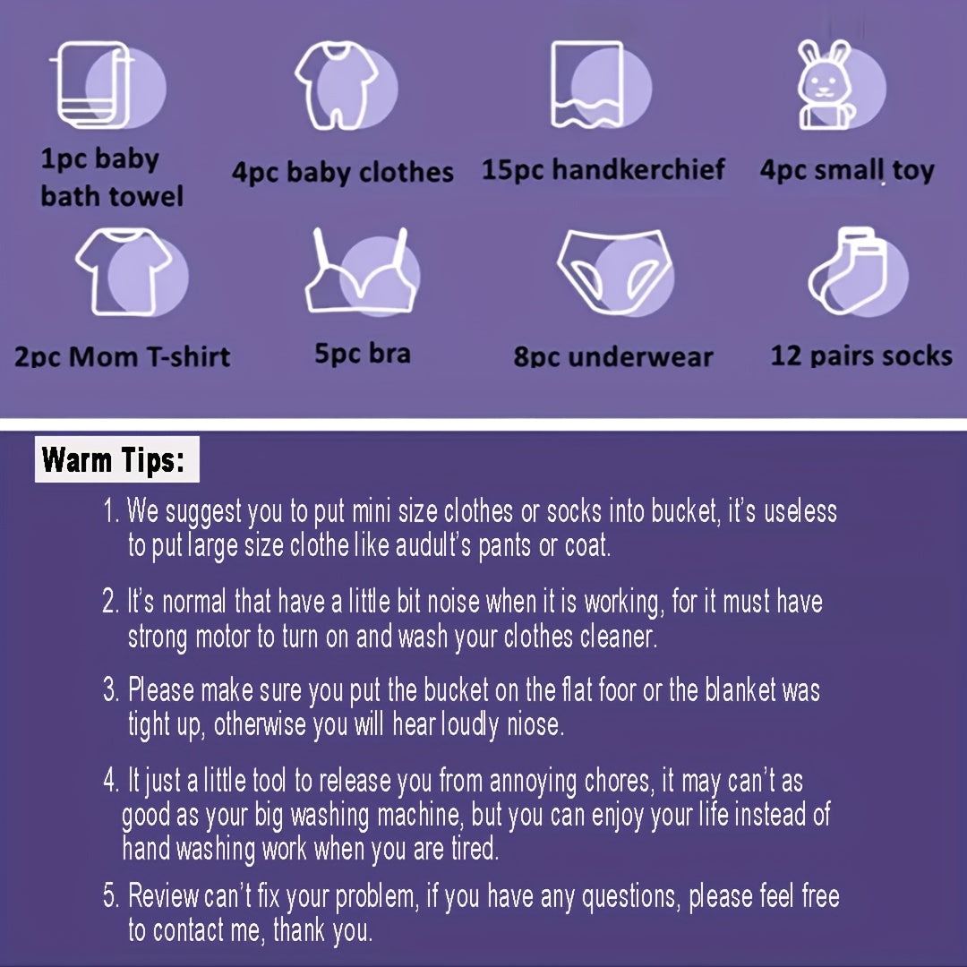 2.11 Gallons Portable Mini Washing Machine