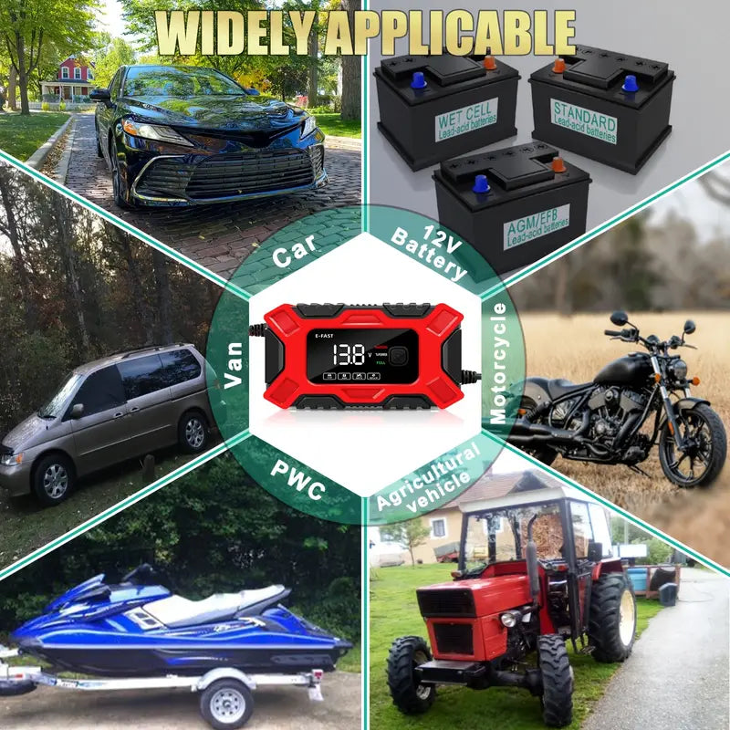 12V 6A Smart & Automatic Car Battery Trickle Charger