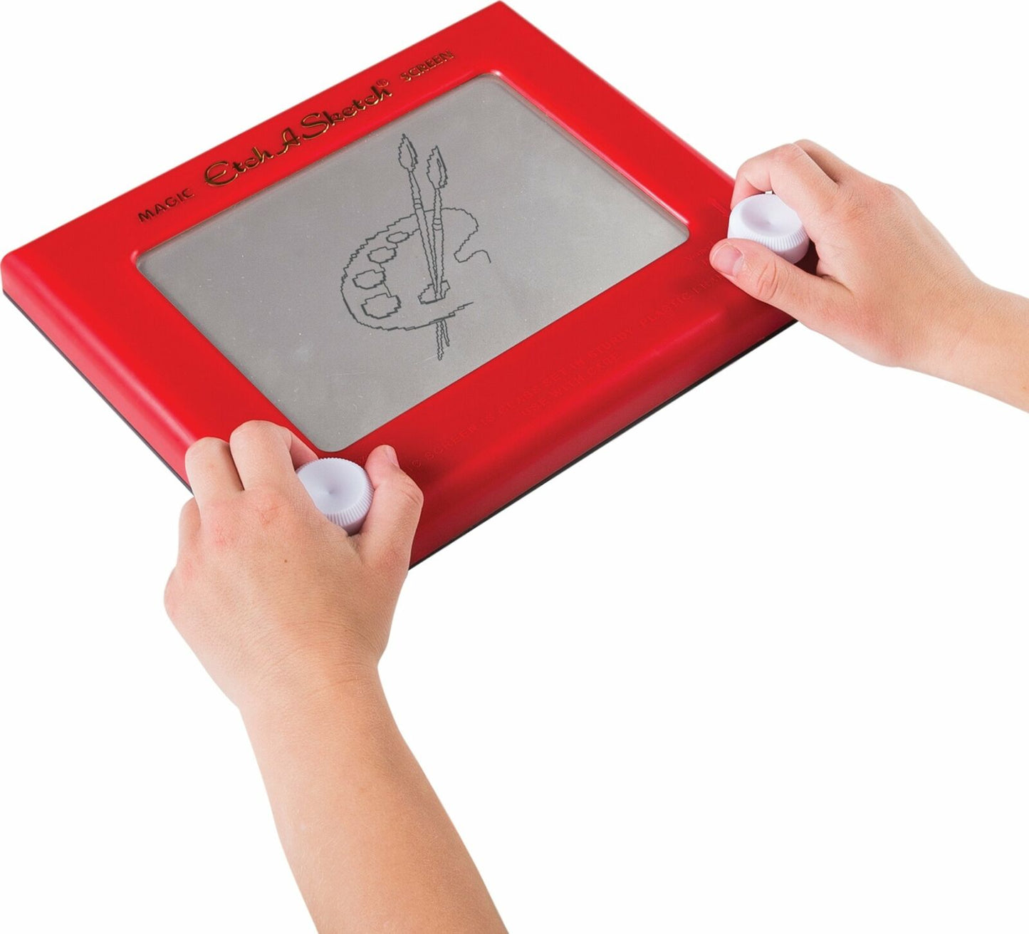 Classic Etch A Sketch Red Drawing Toy with Magic Screen