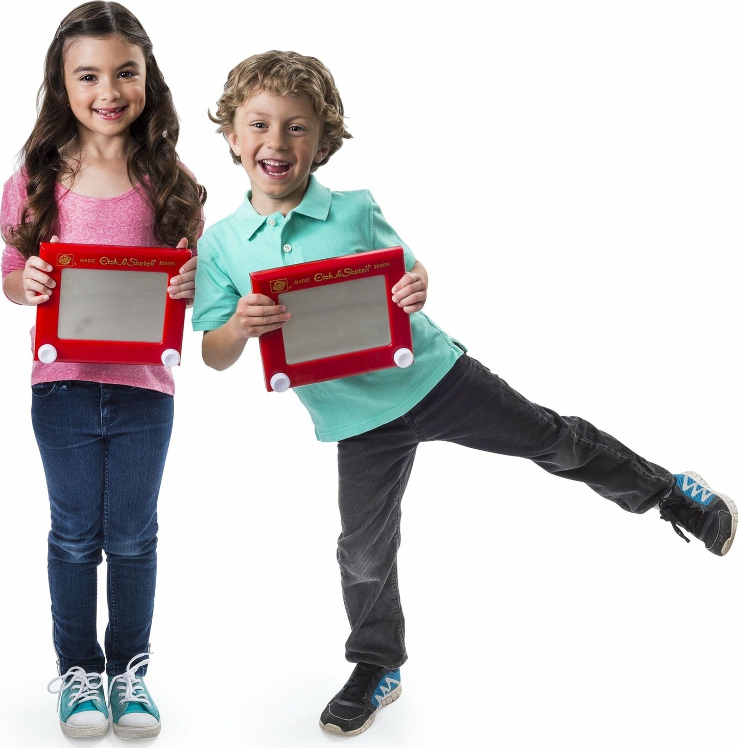 Classic Etch A Sketch Red Drawing Toy with Magic Screen