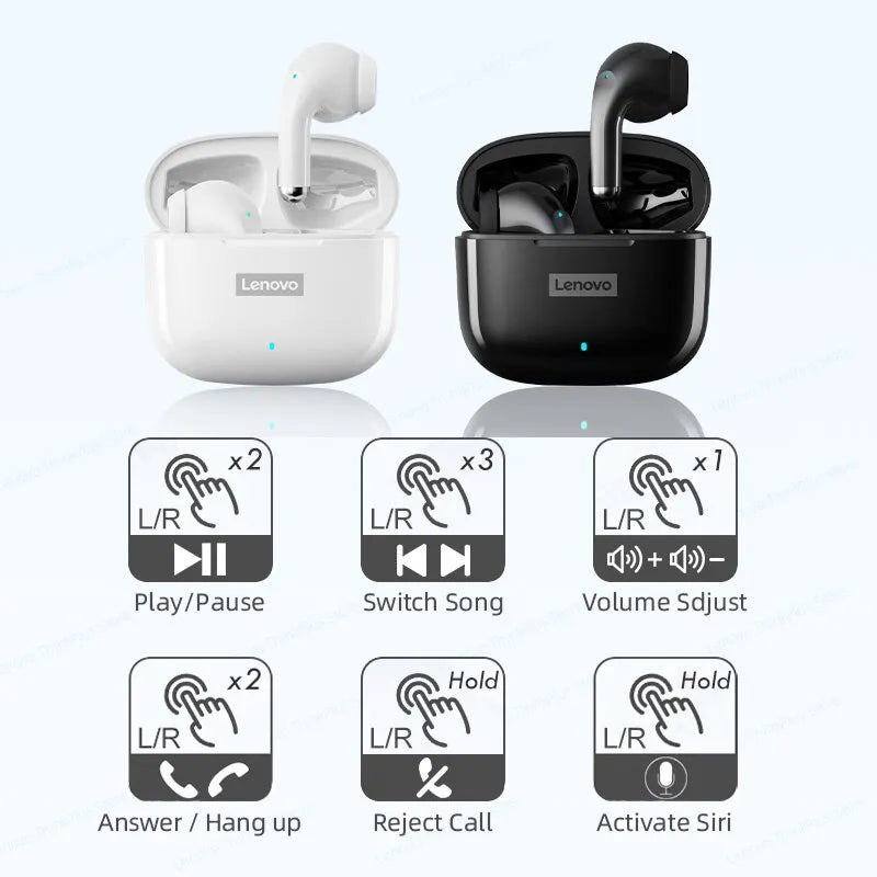Lenovo LP40 Pro Bluetooth 5.1 Wireless Sports Waterproof Earbuds