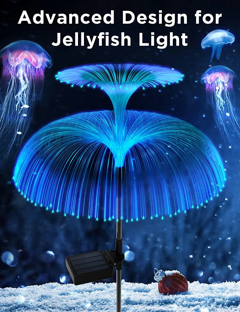 LED Solar Powered Double Layer Jellyfish Light