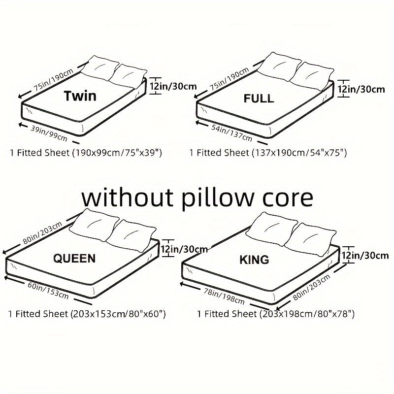 1pc Layered Solid Color Waterproof Mattress Protector Cover